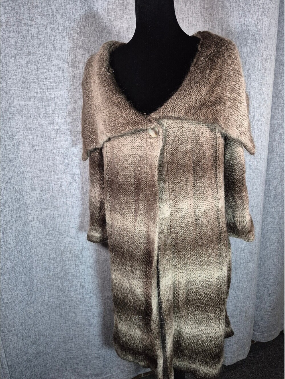 Cato Women’s Brown Ombre Cape Cardigan Sweater Coat
